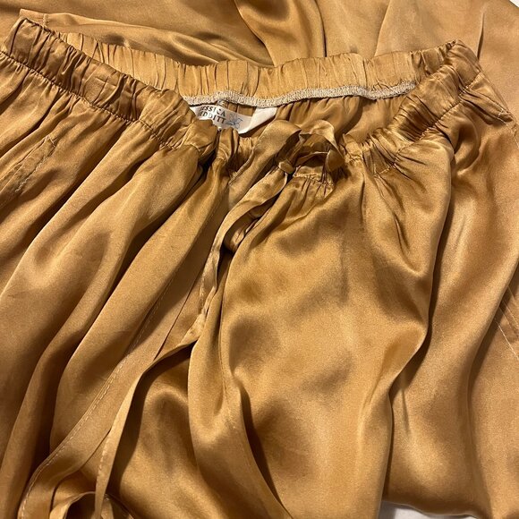 Silk wide leg pants, Vancouver-made by Jessaica Reddit, size variable - Picture 1 of 11